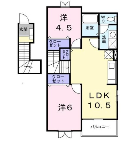 【間取り】 | グレーヌⅡ
