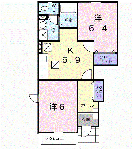 メゾン旭台　Ｃの間取り