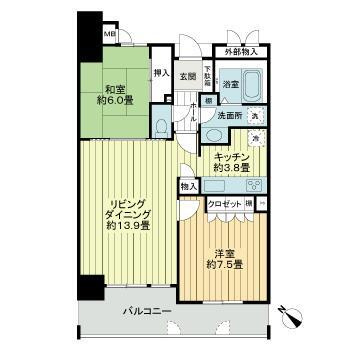 サーパスシティ新屋敷一番館の間取り