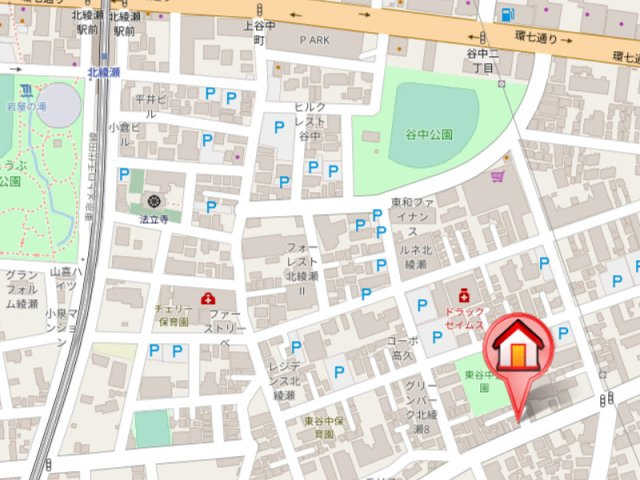 モアナコート北綾瀬の地図