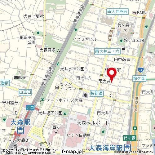ハイタウン大森ナンバー５の地図