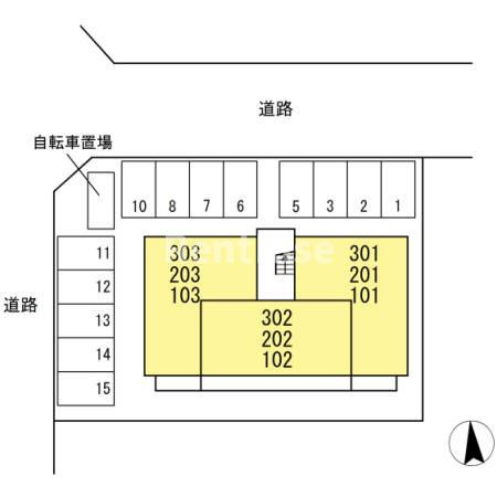 プリムヴェールの駐車場