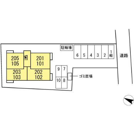 リベルテ上泉の区画図