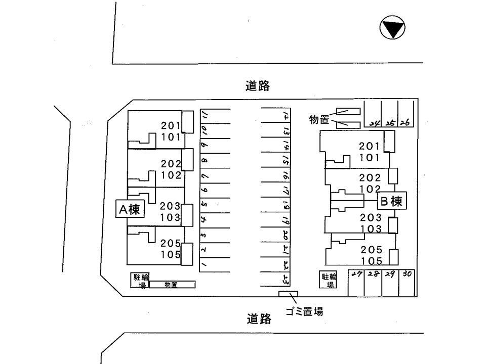 ブライト　スクエアＡの区画図