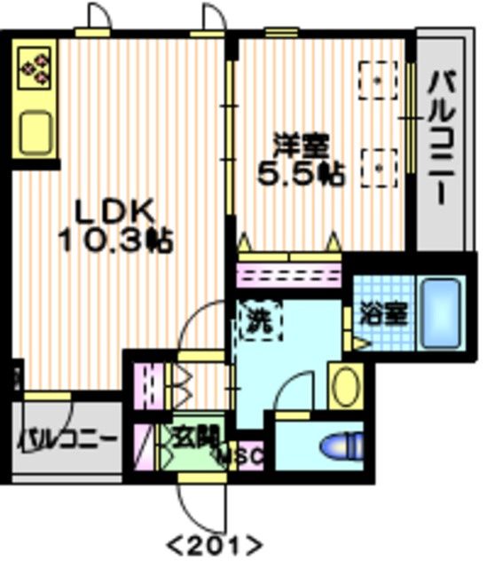 モーブ入新井の間取り