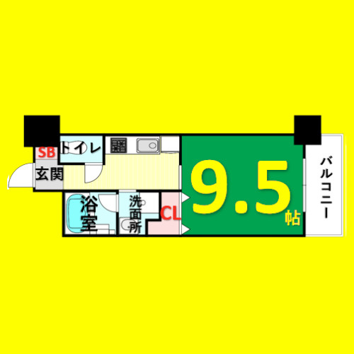 CASTELLO LUSSO　名古屋市賃貸　仲介手数料無料の間取り