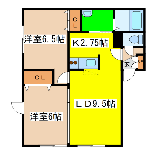 コーポブレーメンＣ館の間取り