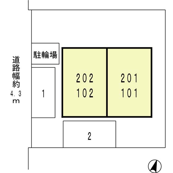 アミティエ山本の区画図