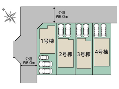 【区画図】 | 豊橋市佐藤4丁目 新築一戸建て 2号棟 | 2号棟の区画図です