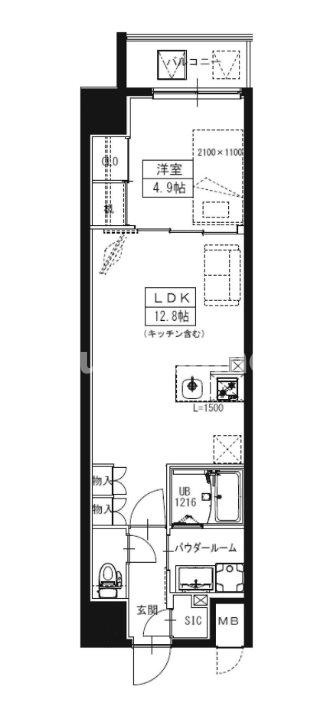 S-RESIDENCE大阪上本町の間取り