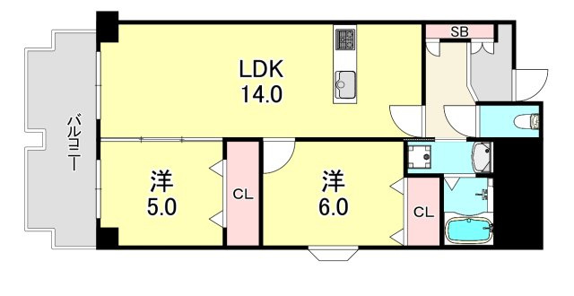 ガーデンハイツ江戸堀の間取り