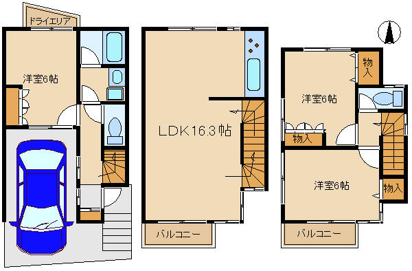 【間取り】 | 南千束３丁目戸建