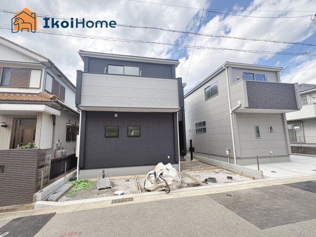 明石市魚住町金ケ崎　全２棟　2号棟　新築戸建の前面道路含む現地写真|【ホームページに現地動画掲載中】年中無休：当日予約可●魚住小までは徒歩２２分魚住東中までは徒歩28分