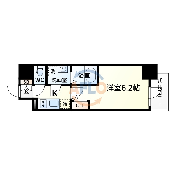 エスリード新大阪ヴェルデの間取り|エスリード新大阪ヴェルデ　間取り