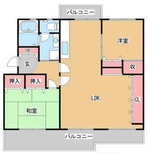新多聞第3住宅208号棟の間取り