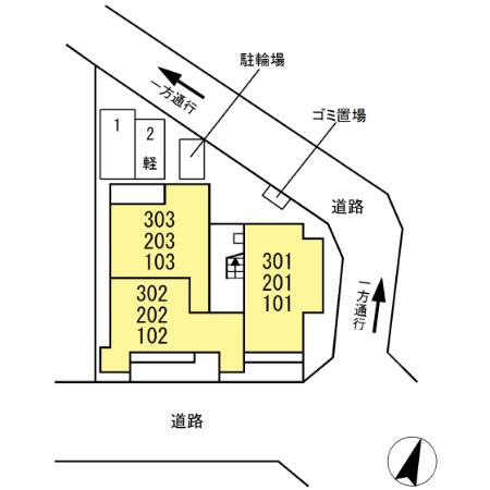 ビスタレイルウェイ八田の区画図