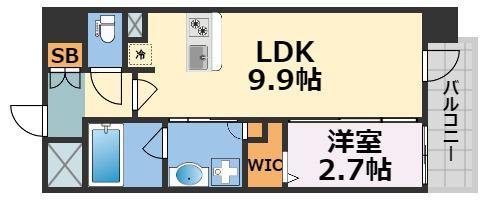 コンフォリア・リヴ南森町Qの間取り