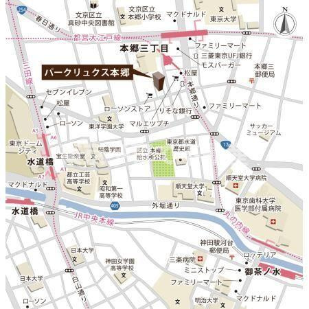 パークリュクス本郷の地図