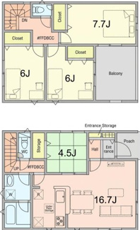 【間取り】 | 東谷山1丁目戸建て　第30-2号棟