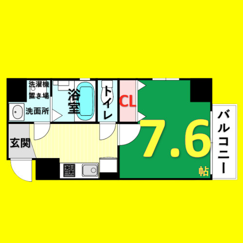 LEXCEED　izumi　名古屋市賃貸　仲介手数料無料の間取り