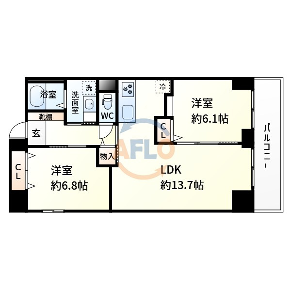 パークヒルズ新大阪オアシスの間取り|PARKHILLS新大阪Oasis　間取り