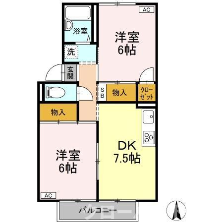 メゾン・ラポールＡ A棟の間取り