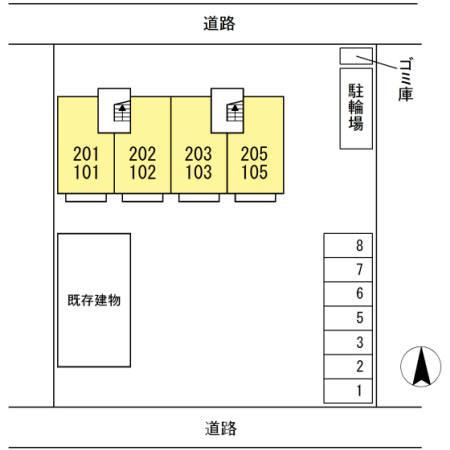 メゾン・ラポールＡ A棟の区画図