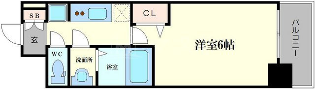 プレサンス南堀江の間取り