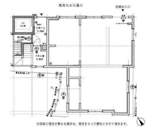 墨田区京島２丁目の店舗事務所の間取り