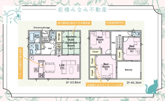 【新築】藤岡市岡之郷第３　５号棟(全６棟)　クレイドルガーデン　新築建売分譲の間取り