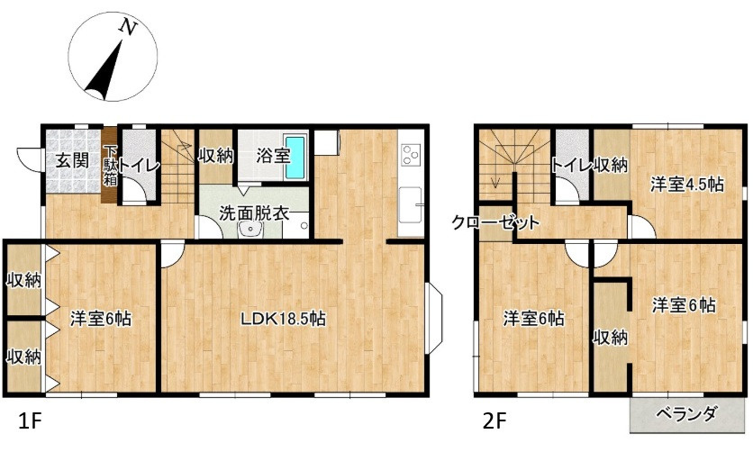 安佐北区口田南９丁目の間取り