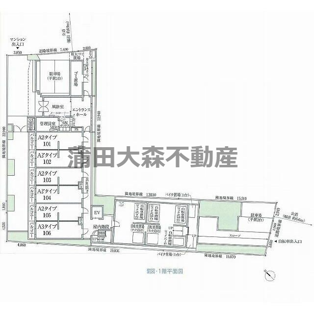 プレール・ドゥーク下丸子の区画図