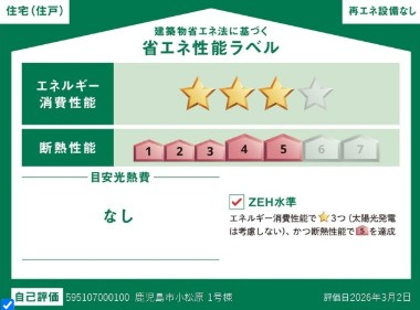 【省エネ性能ラベル】 | 小松原1丁目　新築戸建