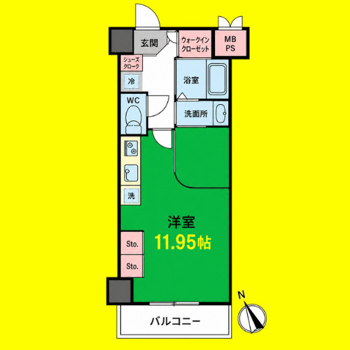 クリサスレジデンス枇杷島　名古屋市賃貸　仲介手数料無料の間取り