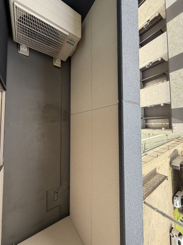 熊本市北区龍田１丁目のアパートのバルコニー