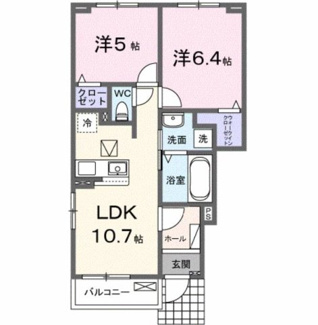 【間取り】 | ヒナタ・アサヒノⅡ