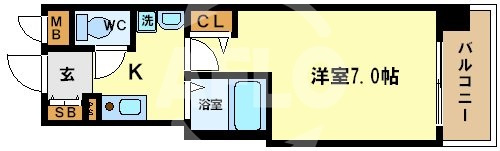 グラン・セレブ本町の間取り|グラン・セレブ本町　開放感ある間取り