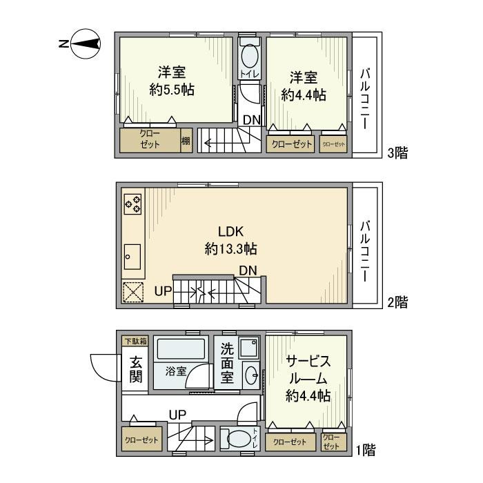 北小岩戸建の間取り
