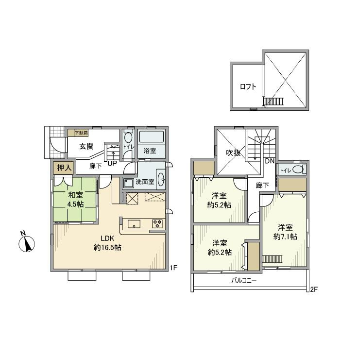 井田戸建の間取り
