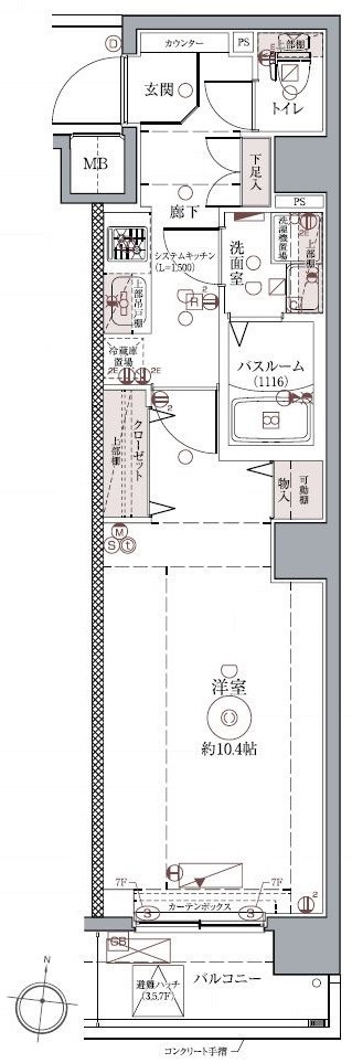 クレヴィスタ豊洲ベイサイドⅡの間取り