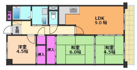 エクセレンス茨木の間取り