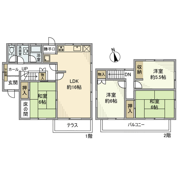 布佐平和台戸建の間取り