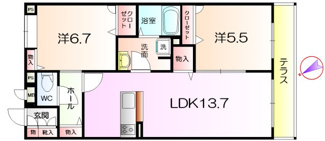 【間取り】 | ＥＣＲＡＲＧＥ三国ヶ丘
