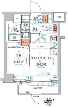 ハーモニーレジデンス東京羽田スカイブリッジの間取り