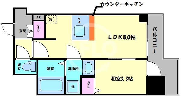 プレサンス北浜オリジンの間取り|プレサンス北浜オリジン　間取り