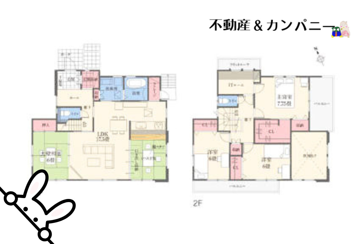 山西町の中古のおうち　松山市山西町中古戸建の間取り