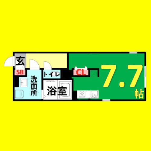 LUORE城西　名古屋市賃貸　仲介手数料無料の間取り