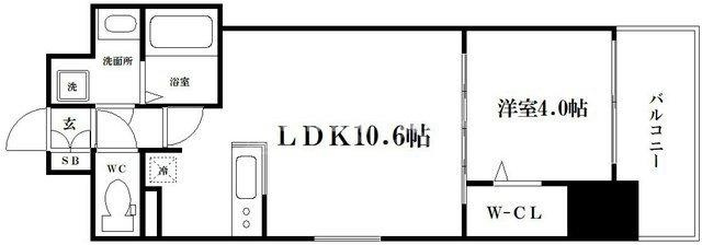ミラージュパレス玉造デフィの間取り
