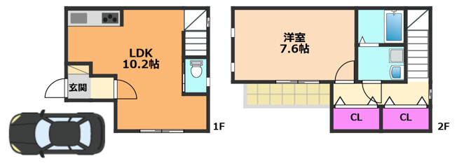 【間取り】 | カーサ上中条
