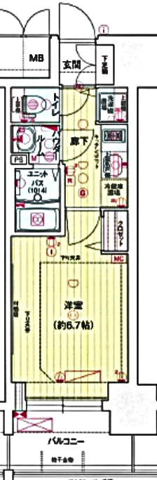 プレサンス金山デュアルの間取り